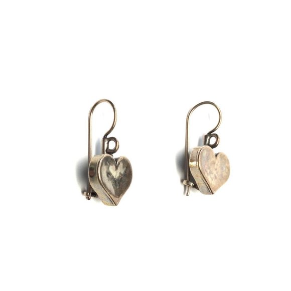 Didae Israel Sterling Silver Heart Hook Earrings - Picture 2 of 8